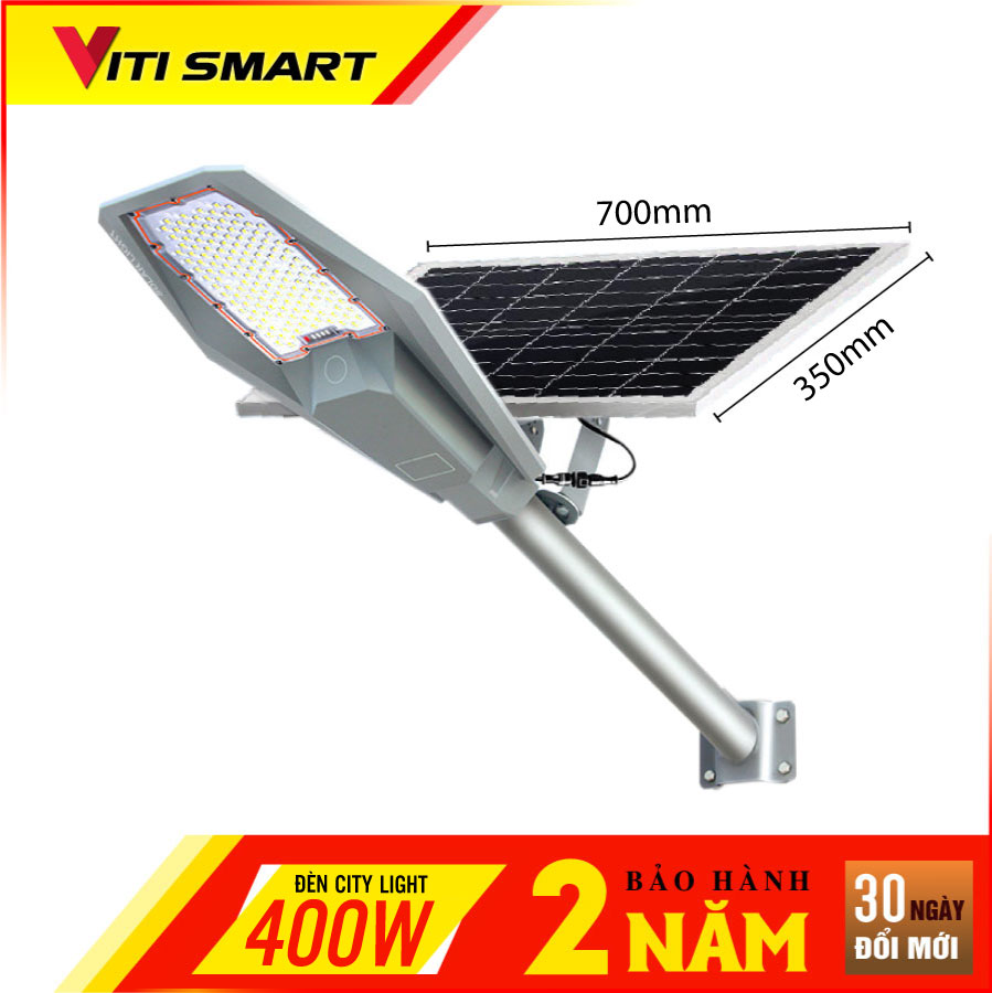 Đèn năng lượng mặt trời City Light 400w, Đèn chiếu sáng đường phố dời thể City Light năng lượng mặt trời , Bảo hành 2 năm