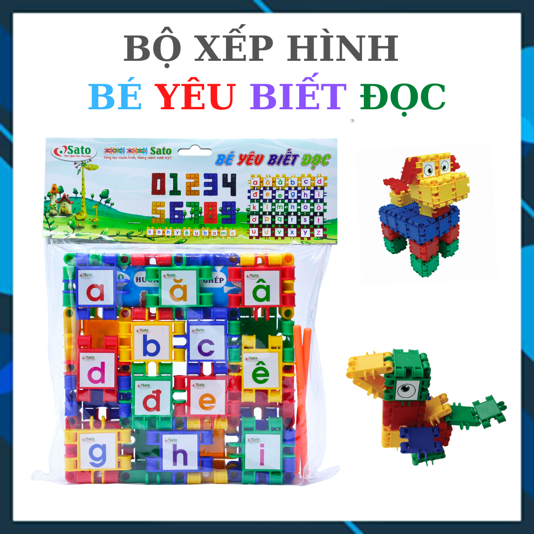 Trò Chơi Xếp Hình, Đồ Chơi Lắp Ghép Bé Yêu Biết Đọc Cho Bé Học Chữ Cái Và Số Đếm, Hàng Việt Nam, Đồ Chơi Chính Hãng