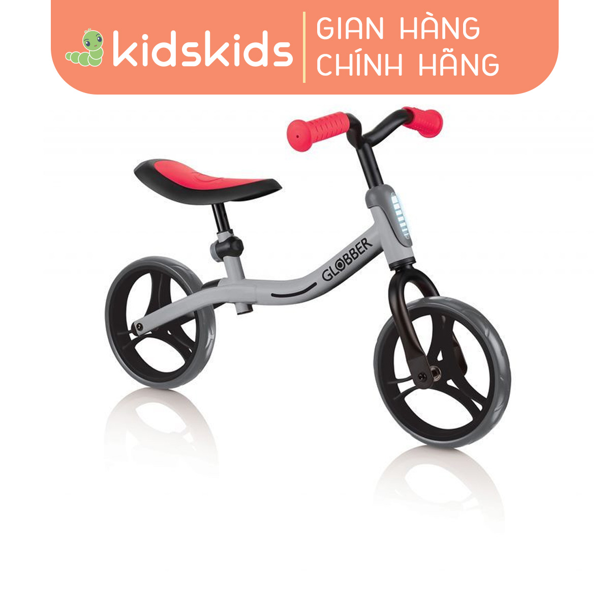 Xe thăng bằng Globber Go Bike cho bé từ 2 đến 5 tuổi - Xám/Đỏ