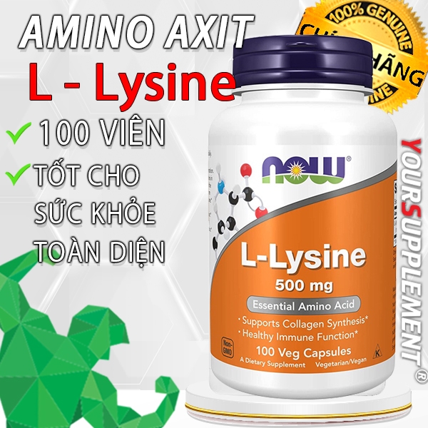 Bổ sung amino axit l-lysine 500mg - 100 viên