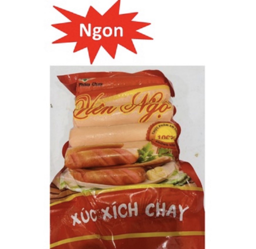 Xúc xích chay viên ngộ 500g /chay yến nguyễn