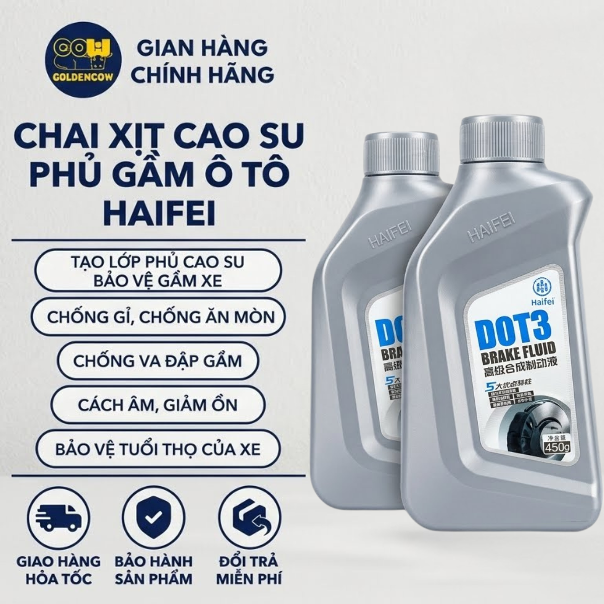 Dầu Phanh DOT 3 và DOT 4 HAIFEI – Chịu Nhiệt Cao, Chống Ăn Mòn, An Toàn Tuyệt Đối