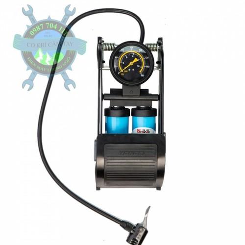Bơm Đạp Chân Đa Năng Mini Cho Ô Tô Xe Máy 2 Xilanh Nhập Khẩu Và Phân Phối Bởi HONOR,Bơm 2 Ống Tiện Lợi 4