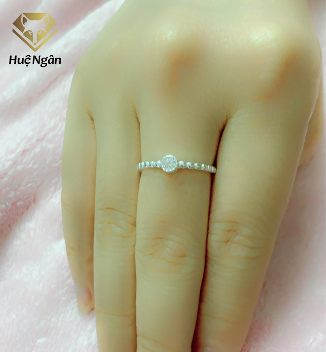 Nhẫn nữ trang sức bạc Ý 925 Huệ Ngân  - nhẫn xinh xắn RR1348