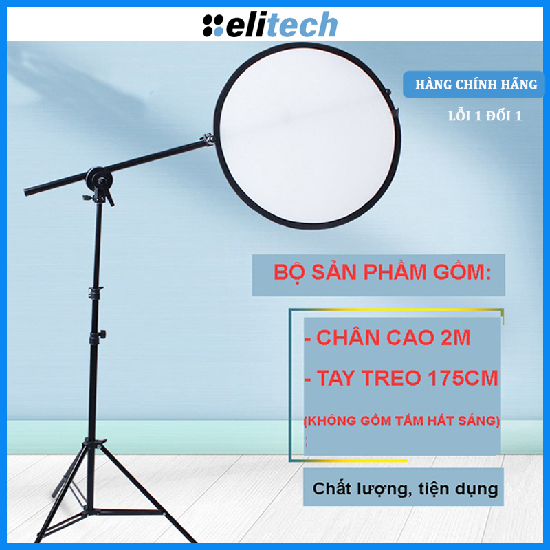 Tay boom treo tấm hắt sáng cho studio chuyên nghiệp, bộ gồm chân cao 2m, tay treo tấm hắt sáng 175cm