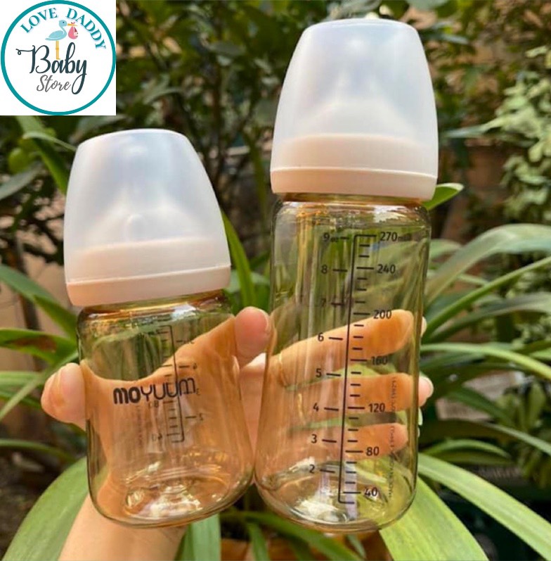 Bình sữa moyuum trơn hàn quốc chính hãng nhựa ppsu cao cấp 170ml/270ml