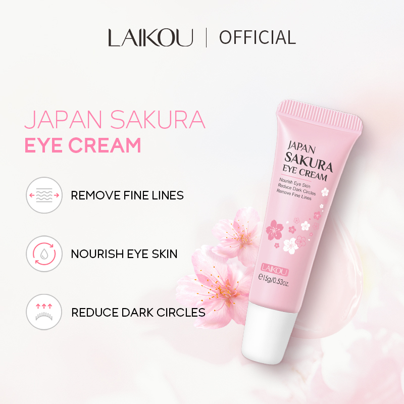 Kem dưỡng mắt Sakura LAIKOU Chống nhăn Chống lão hóa Loại bỏ quầng thâm
