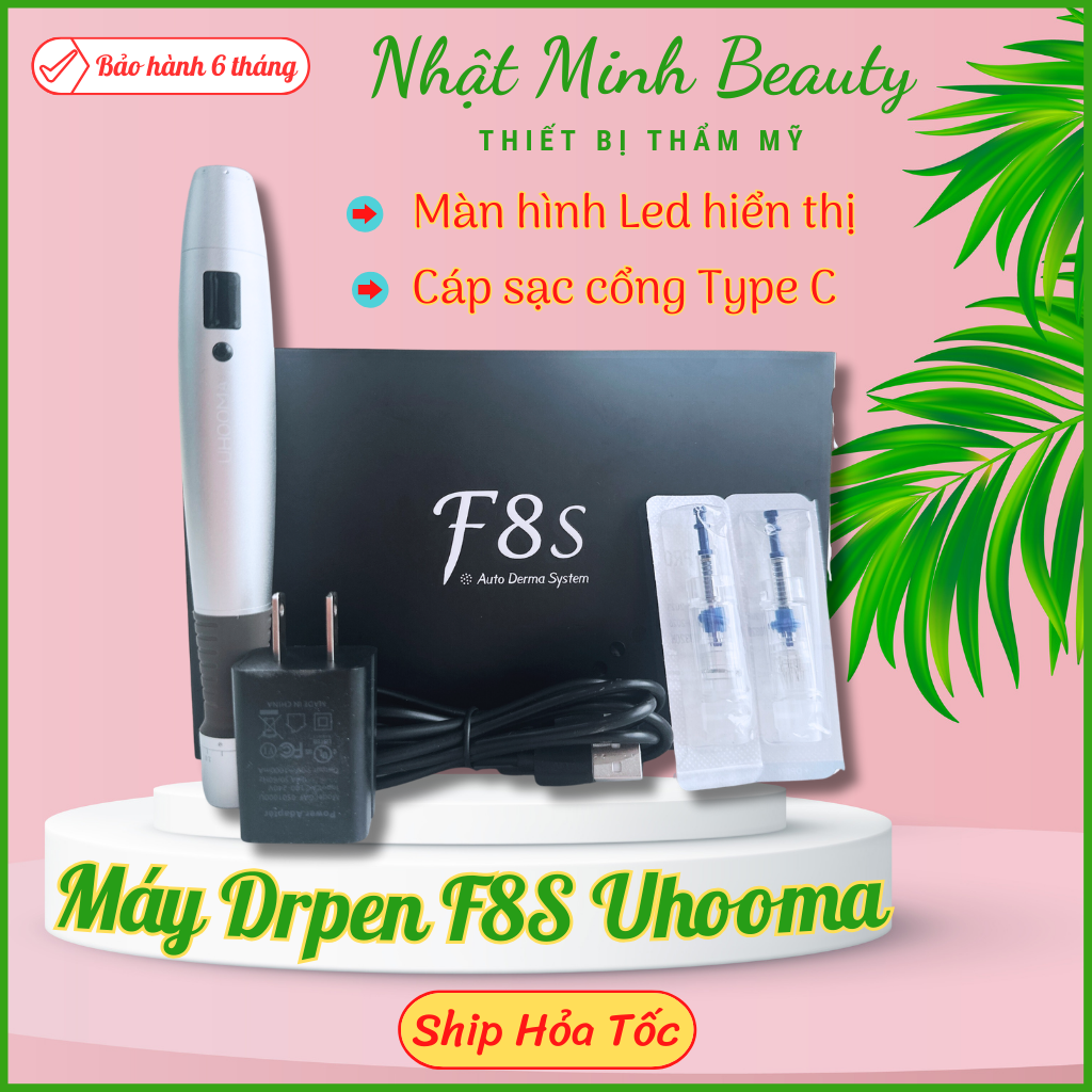 Máy phi kim Dr pen F8S tích điện | Máy cấy tảo, cấy phấn, máy cấy tinh chất F8S cao cấp