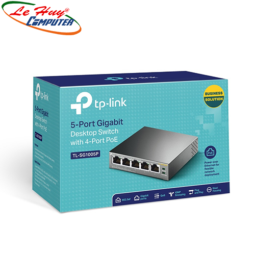 Thiết bị chia mạng tp link tl-sg1005p 4 cổng poe