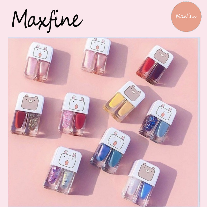 [QUÀ TẶNG 5+1] Sơn Móng Tay Maxfine, Set 2 Màu Xinh Xắn, Mau Khô, Dễ Thay Đổi Màu, Nhỏ Gọn - MaxfineVN