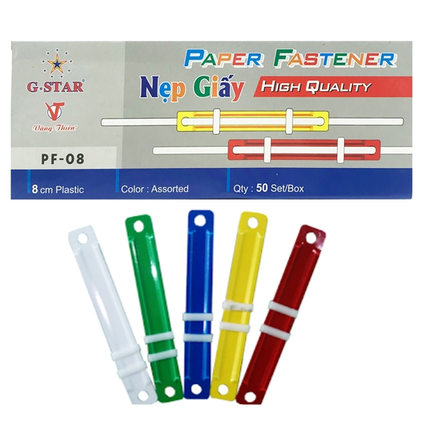 01 hộp nẹp giấy/ kẹp acco nhựa - 50 set/hộp