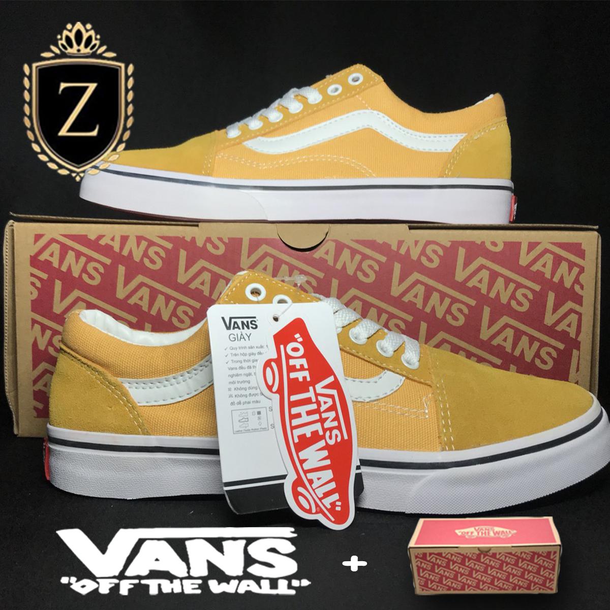 [FullBox+tặng Vớ] Giày VANS_OLD SKOOL (nam-nữ) màu vÀNG hàng VNXK