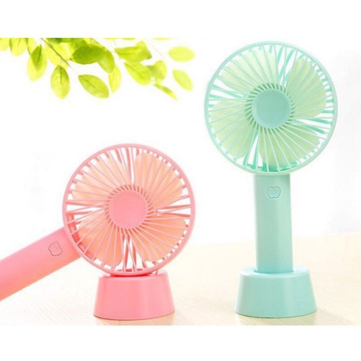 Quạt  cầm tay mini có đế để bàn tiện dụng