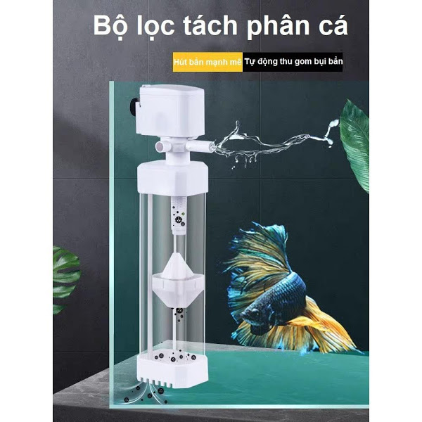 Máy lọc phân sobo bơm oxy bể cá 3 trong 1