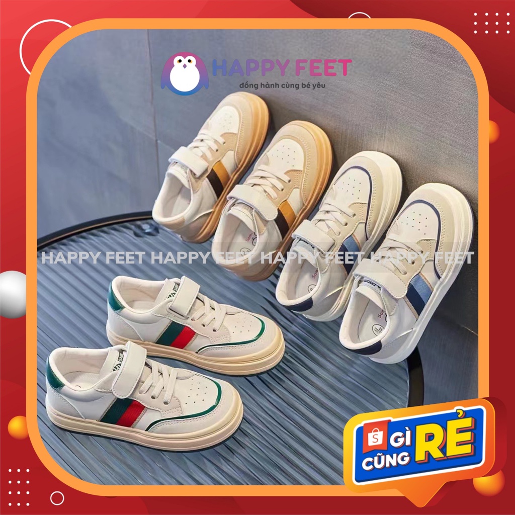 giày cho bé thể thao đế bệt siêu êm mềm cho bé trai bé gái 4-10 tuổi - Happy Feet No1826