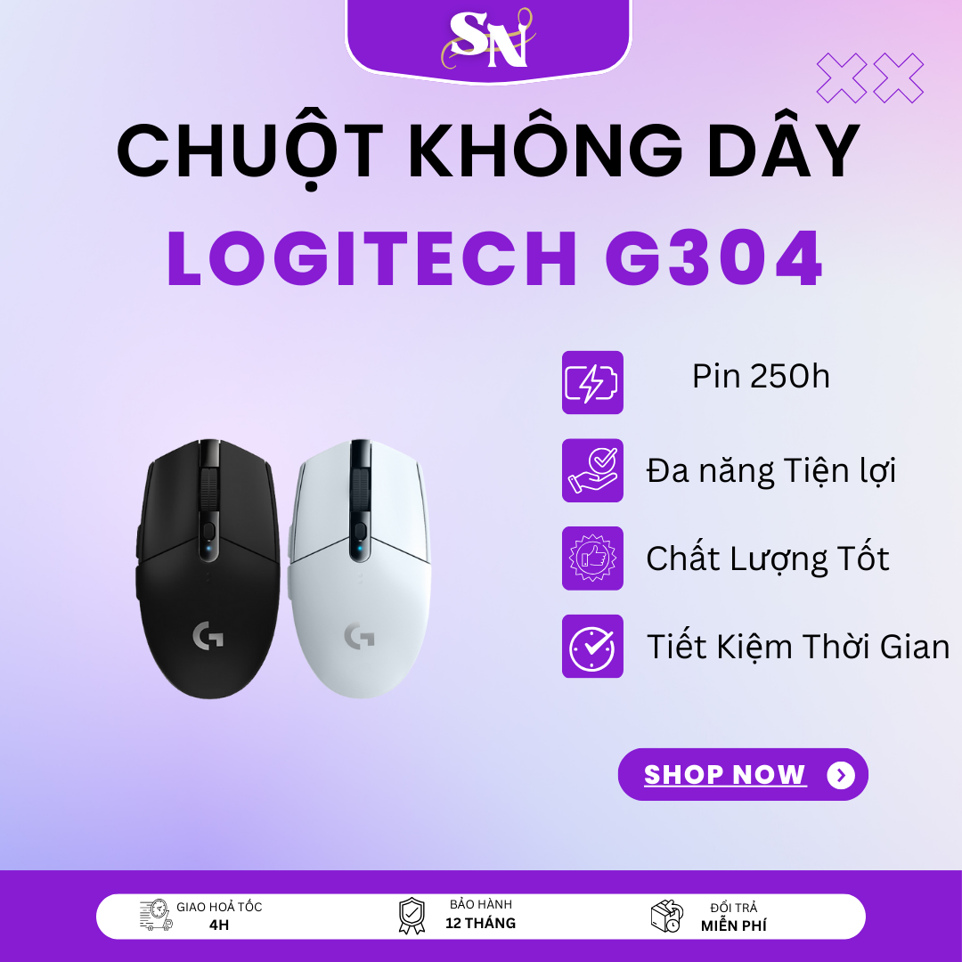 Chuột Gaming không dây Logitech G304 Lightspeed | Giá rẻ G304 Chính Hãng | Giao Hàng Thần Tốc, Đúng Hẹn Chuột Logitech G304 Lightspeed Wireless giá rẻ Chính Hãng Suno Top