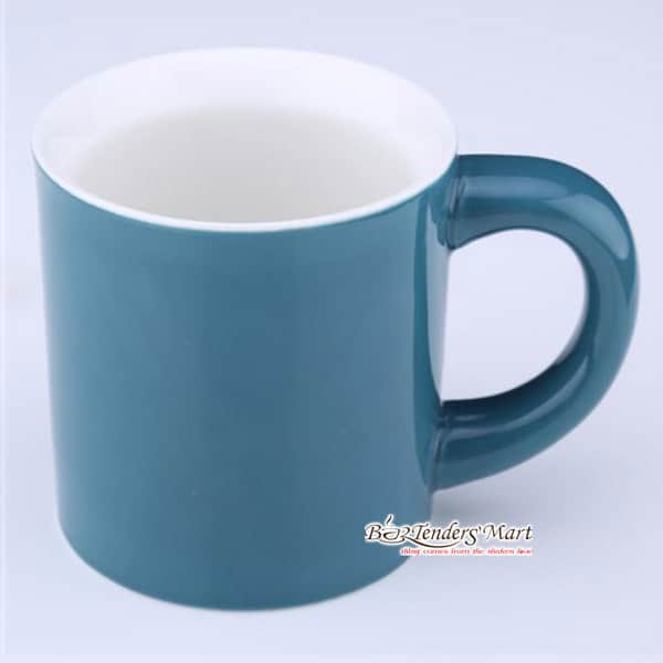 Ly cafe sứ 320cc yami màu xanh dương
