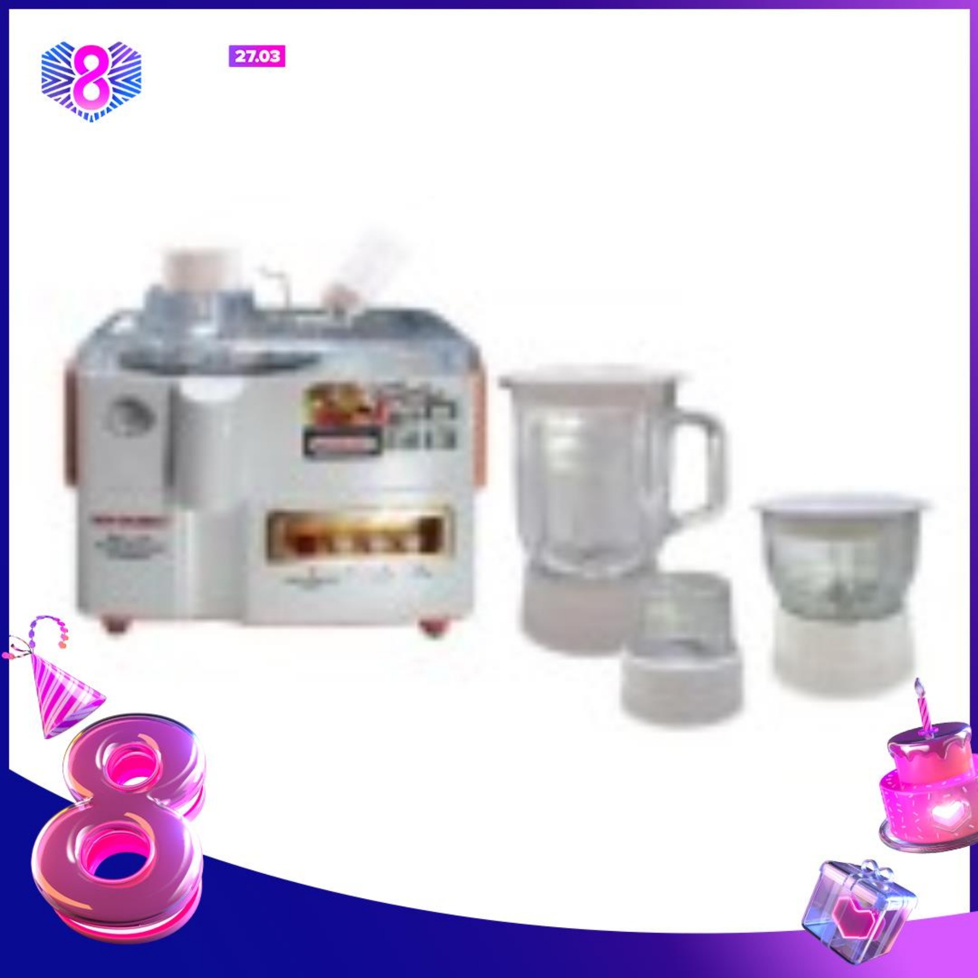 Máy sinh tố xay ép đa năng 4 chức năng CAO CẤP WATASHI siêu tiện lợi