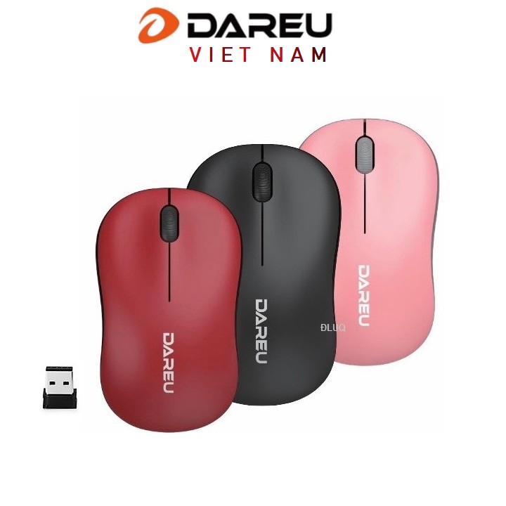 Chuột không dây Dareu Lm106G Black / Pink / blue / White  Wireless 2.4GHz