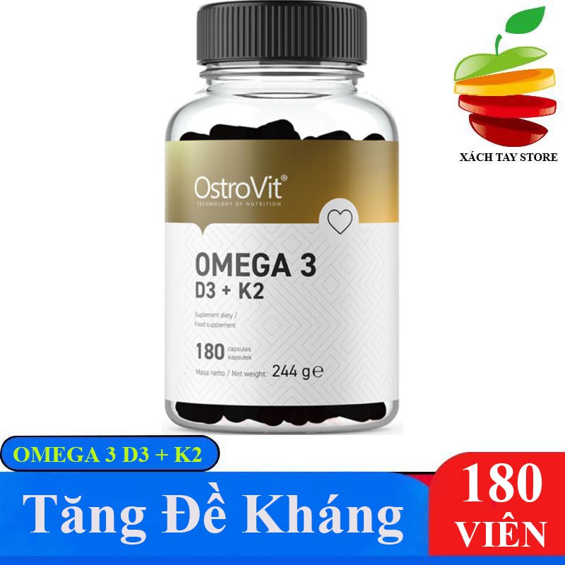 Viên dầu cá ostrovit omega 3 d3 + k2 - 90v