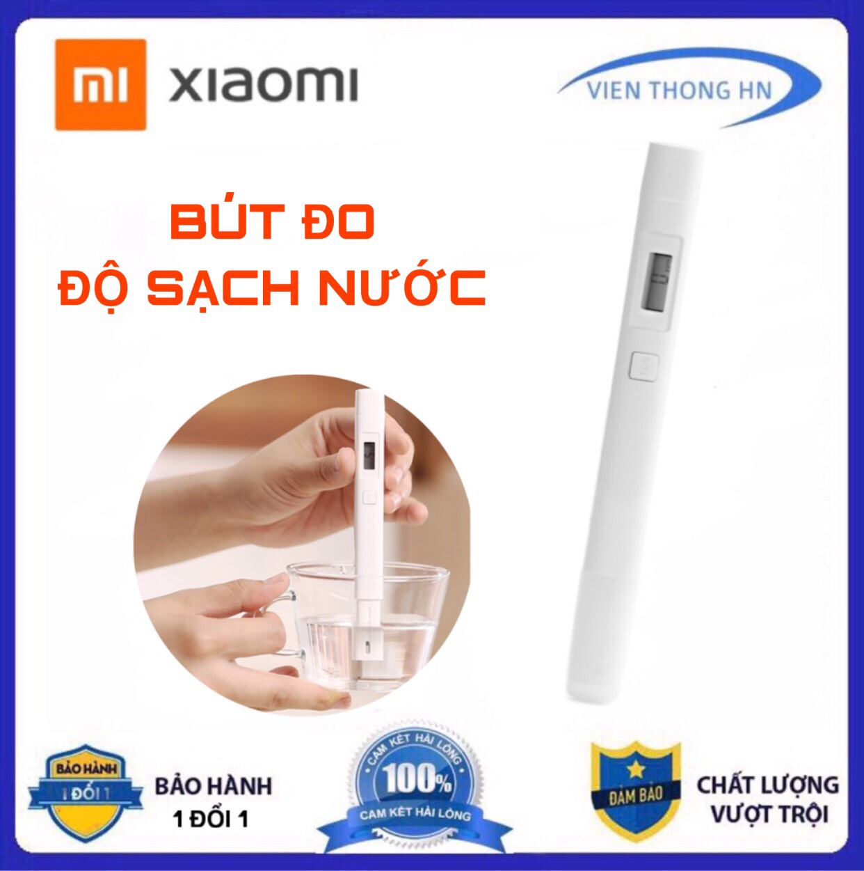 Bút kiểm tra độ sạch của nước Xiaomi TDS Water Quality Meter Tester - thiết bị đo độ sạch của nước - Vien Thong HN