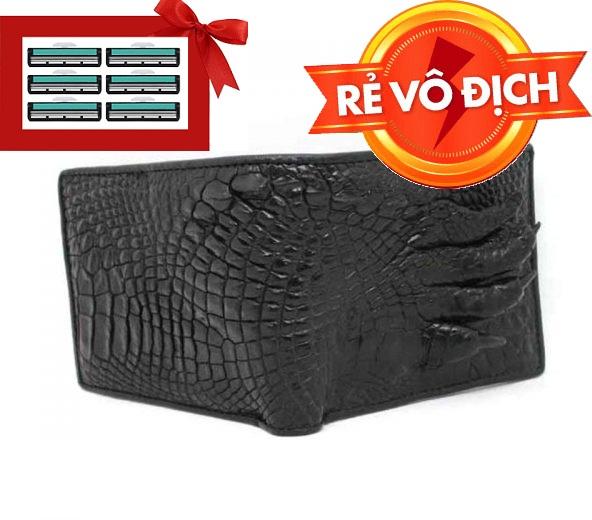Bóp ví da cá sấu ruby luxury rls-v tặng kèm 6 lưỡi dao cạo râu kép trị giá 60.000 đ