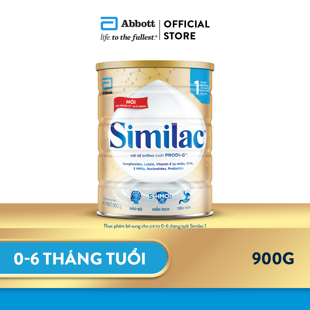 Lon Similac Einstein 1 900g sản phẩm dinh dưỡng công thức cho trẻ 0 - 6 tháng tuổi