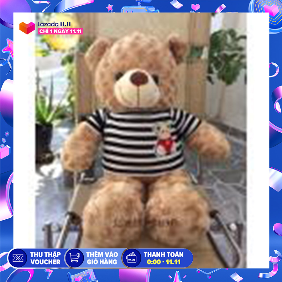 GẤU BÔNG TEDDY CAO CẤP KHỔ VẢI 80CM DÀI 60CM MÀU CAPHE SỮA HÀNG VNXK