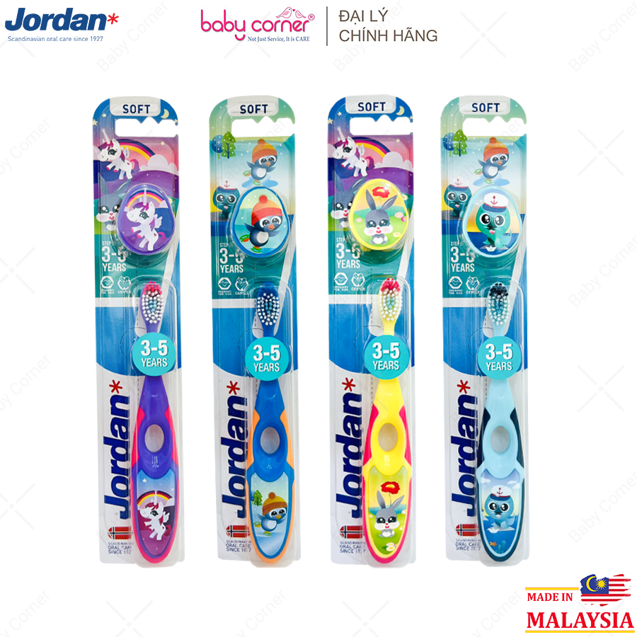 Bàn chải đánh răng lông mềm jordan step 2 giao màu ngẫu nhiên