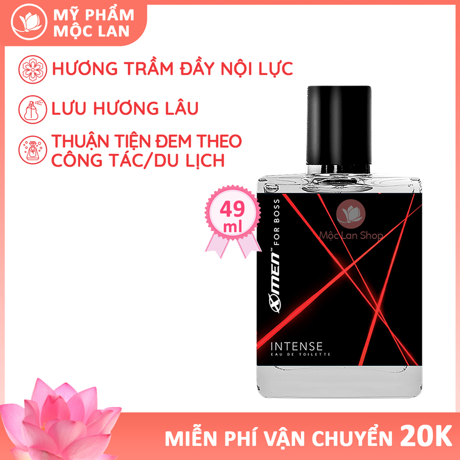 Nước hoa nam, nước hoa X-Men for Boss Intense mùi hương trầm đầy nội lực 49ml - Mỹ phẩm Mộc Lan