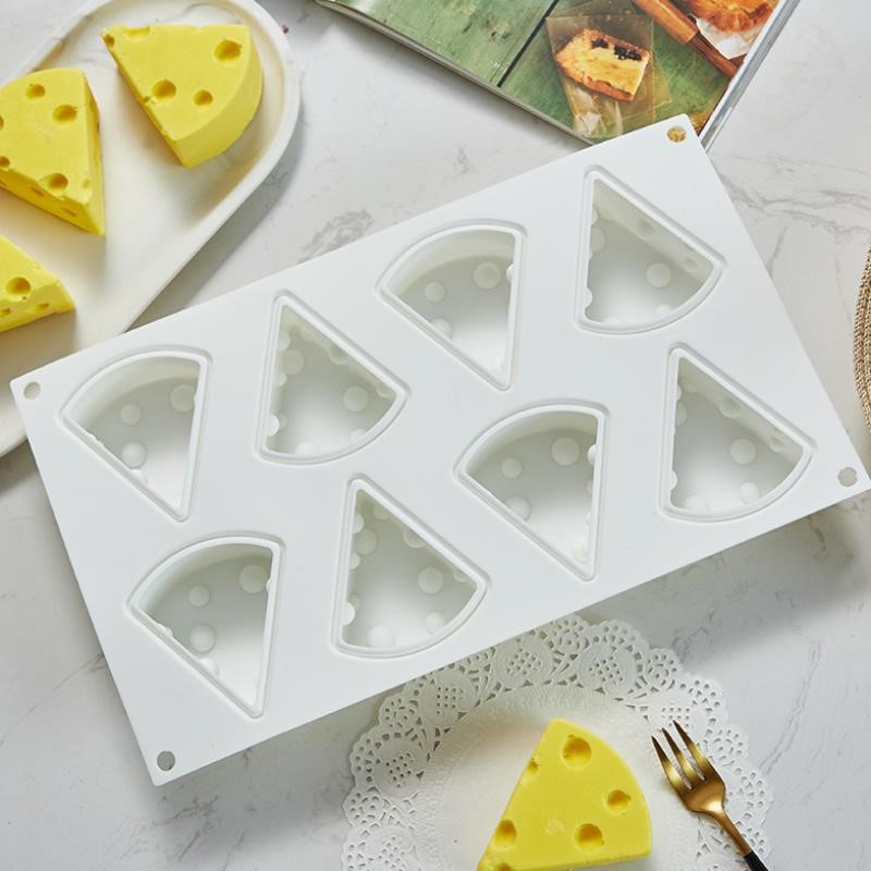 Khuôn silicon hình phô mai làm thạch, pudding mousse