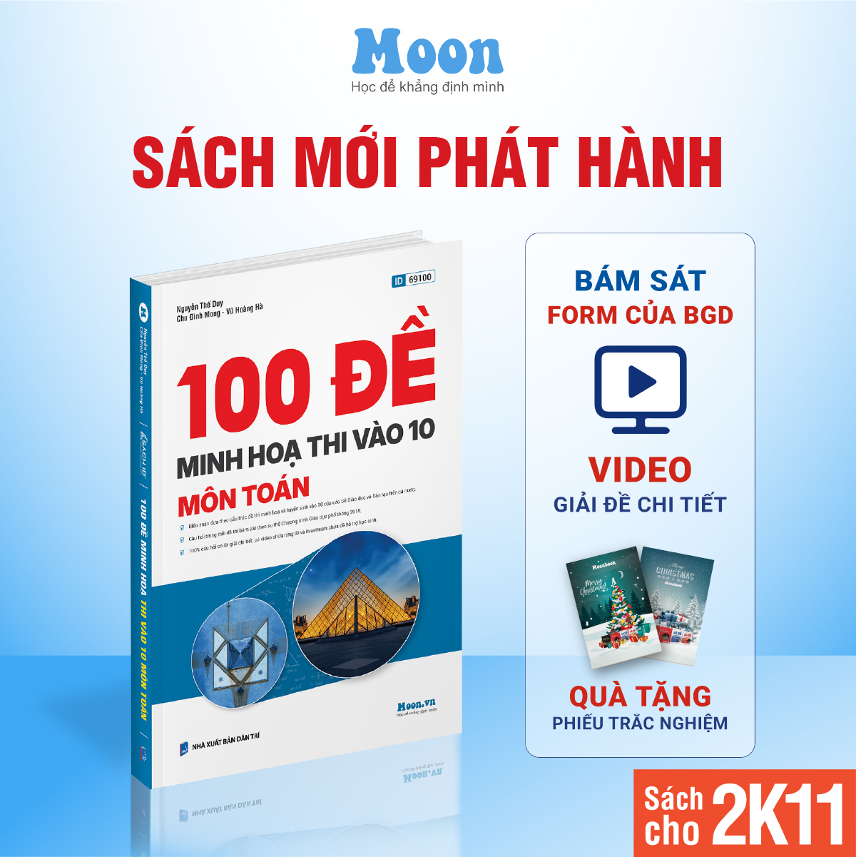  Đề luyện thi tuyển sinh vào 10 - Sách 100 đề minh hoạ thi vào 10 môn Toán - Moonbook 