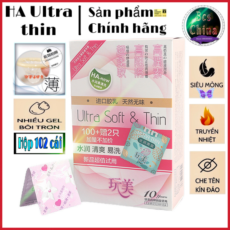 20 Cái BAO CAO SU ( HA NEW ) nội địa trung quốc-. Nhiều nước , giá rẻ