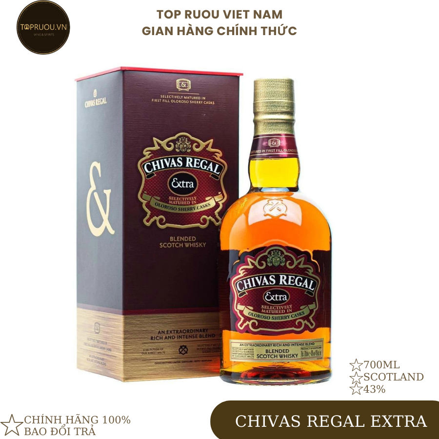 Rượu Whisky Chivas Regal Extra 700ml