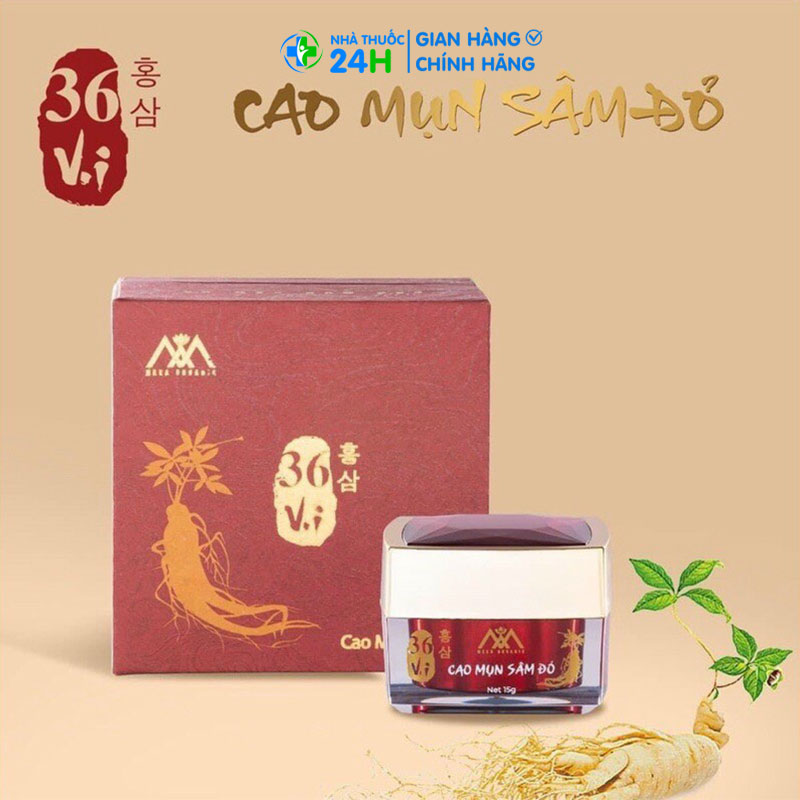 Cao Mụn Sâm Đỏ Hộp 15G - cam kết chính hãng+ kèm thẻ bảo hành