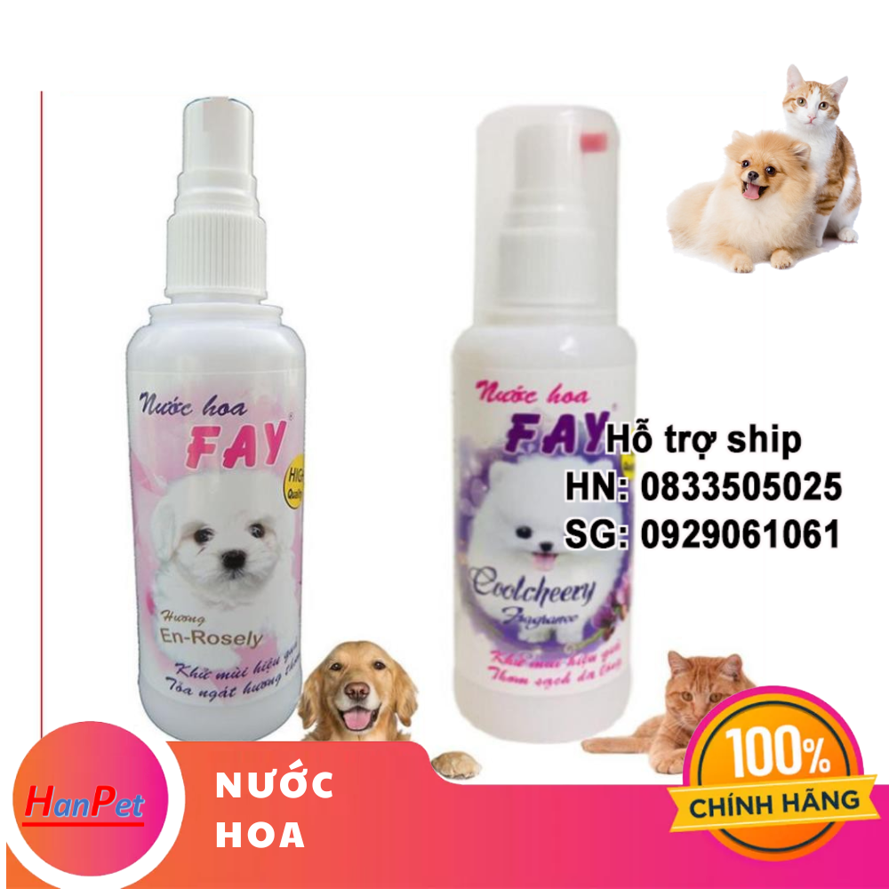 Hanpet - . Nước hoa chó mèo (5 loại) Nước hoa Fay CoolCheery En- Rosely cho thú cưng