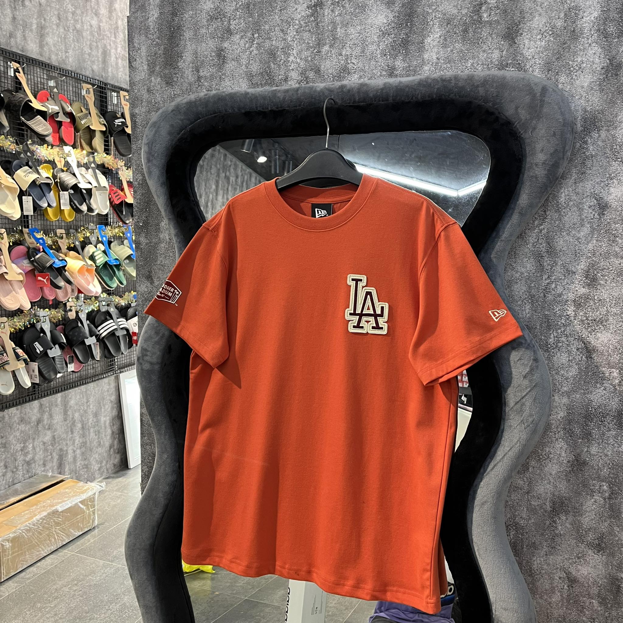 Áo chính hãng new era la dodgers orange shop xám store