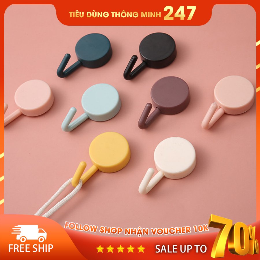 10 Miếng Dán Móc Dễ Thương Móc Khóa Treo Tường Tự Dính/Túi/Móc Đựng Quần Áo Không Cần Đục Lỗ Cho Phòng Tắm/Nhà Bếp Kiểu Bắc Âu