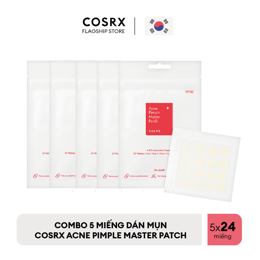 Combo 5 Dán mụn COSRX Acne Pimple Master Patch 24 miếng/ gói