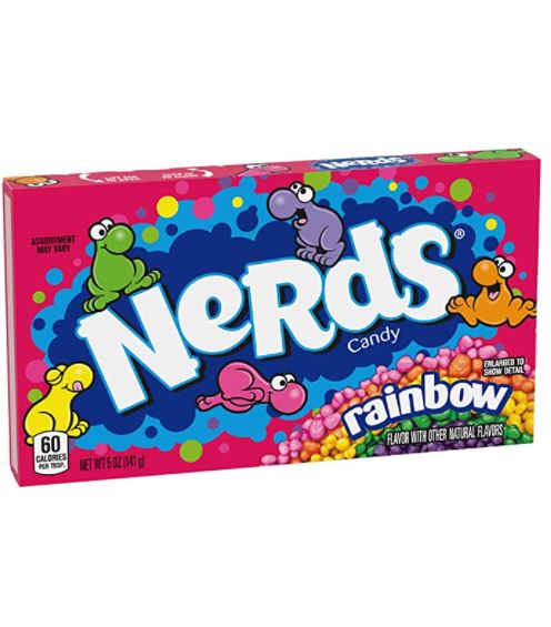 Kẹo cầu vồng nerds rainbow hộp 141.7g gói 12 viên
