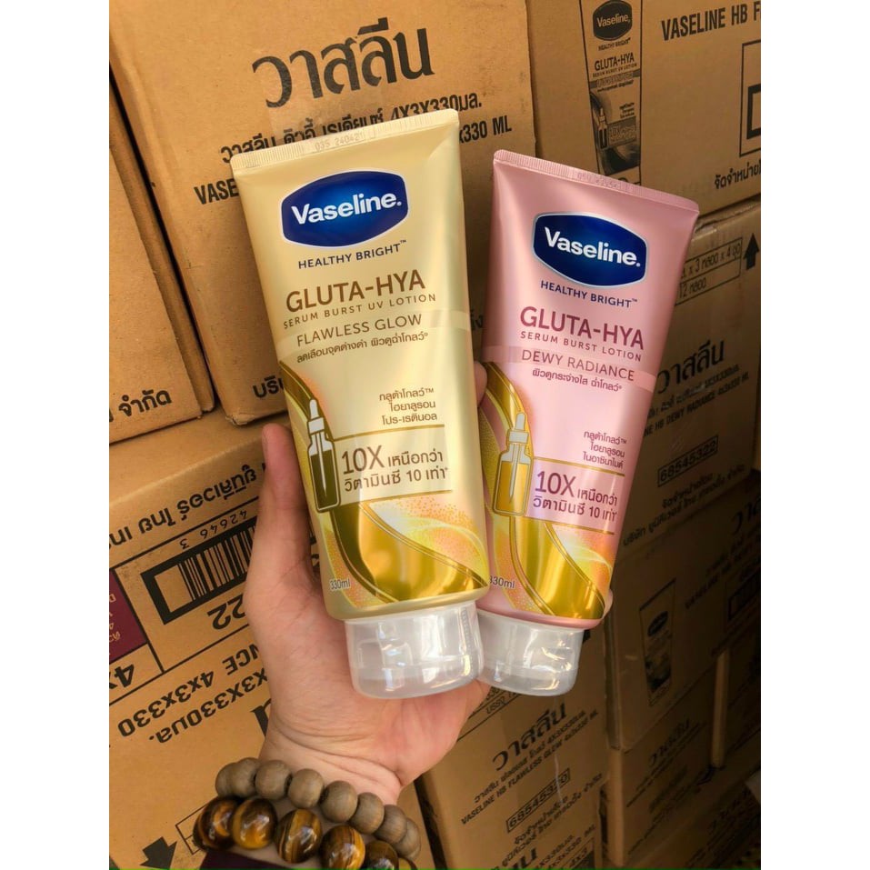 Dưỡng Thể Vaseline 10X Gluta- Hya (Ngày& Đêm)Thái Lan 330 Ml - Ngày