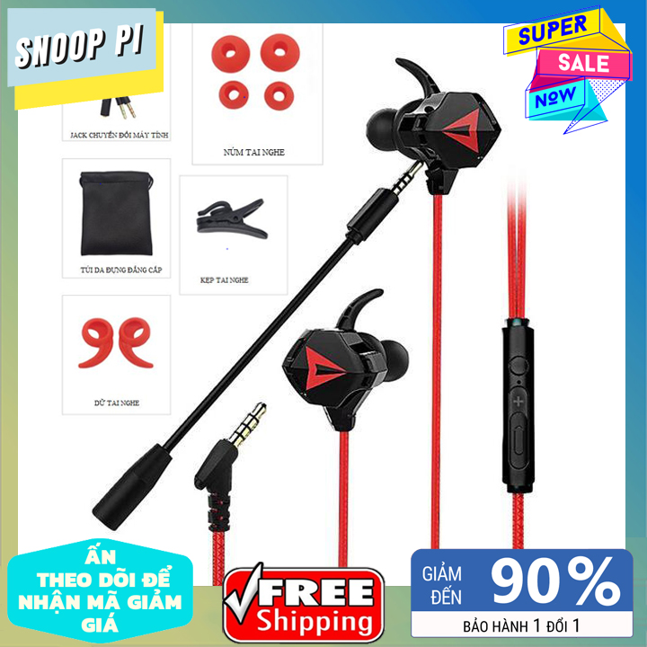 Tai nghe gaming có mic G901-Tai nghe gaming dùng được cho điện thoại và máy tính-Tai nghe Gaming có mic G901 Jack 3.5mm-tai nghe chơi pubg,game mobile…tai nghe gaming PC