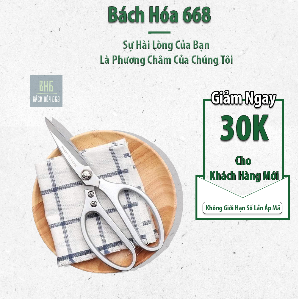 Kéo thép Nhật SK50 không gỉ siêu bền, cắt xương gà, xương nhỏ thoải mái