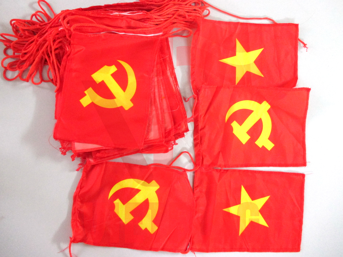 Cờ dây sao vàng - búa liềm dây 10 mét