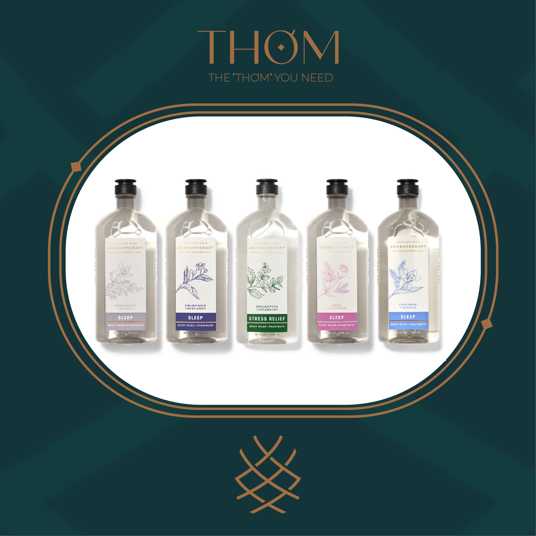 GEL TẮM TẠO BỌT LƯU HƯƠNG DÒNG THƯ GIÃN BATH & BODY WORKS AROMATHERAPY BODY WASH & FOAM BATH 295ML