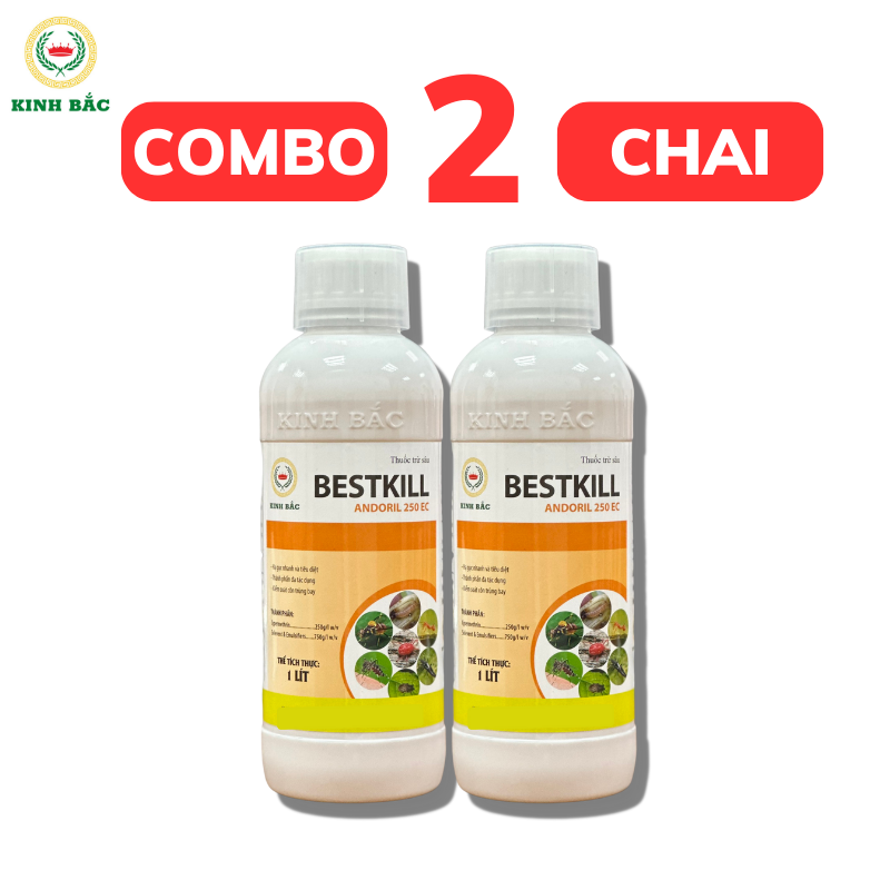  2 chai Thuốc Diệt Côn Trùng BESTKILL  Trừ Sâu Bọ Rầy Rệp Sâu Ăn Lá Ấu Trùng Trên Lá Và Dưới Đất Công Nghệ Lưu Dẫn Hai Chiều Chai Phun 1 Hecta Chai 1000ml 