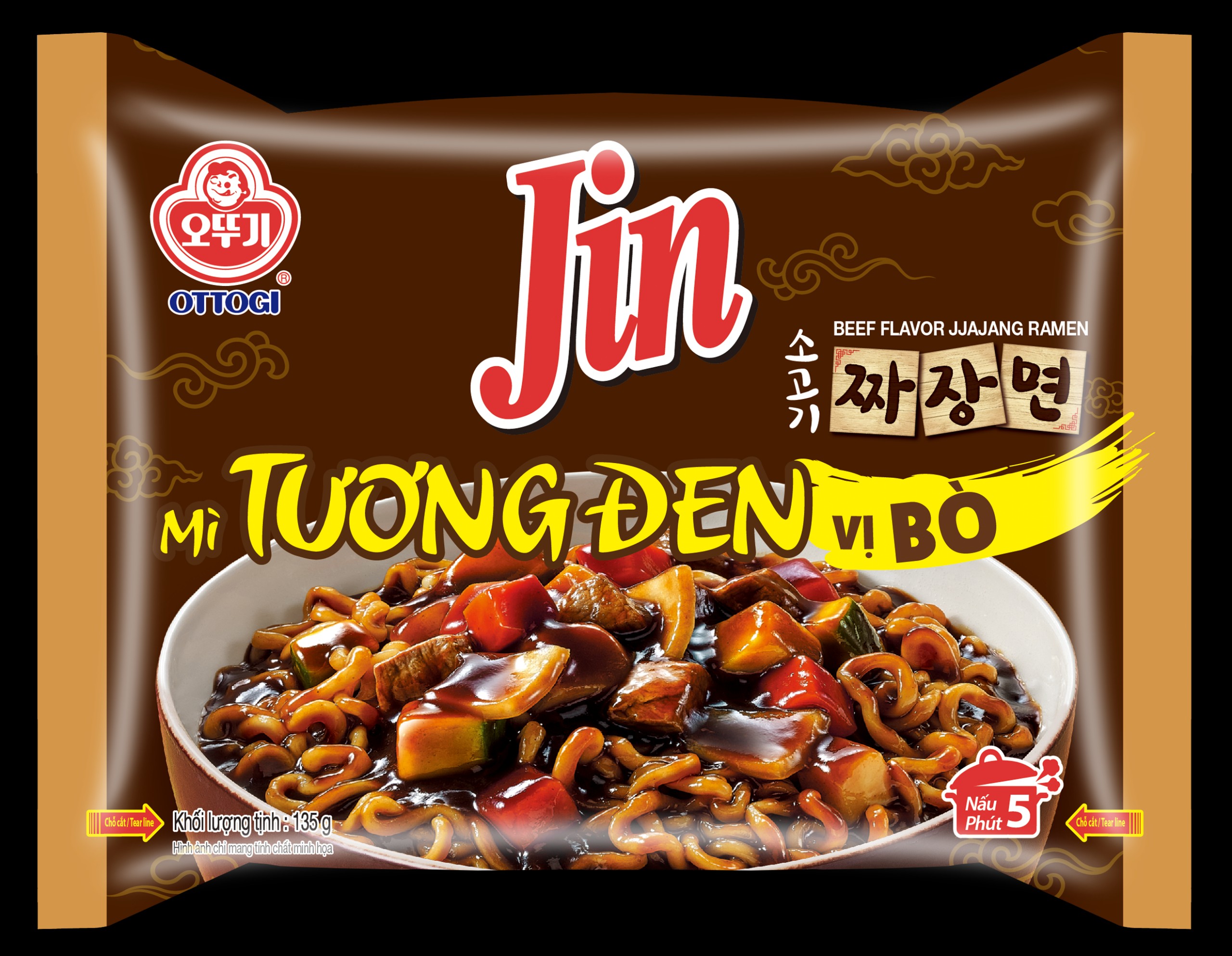 Mì xốt tương đen vị bò 135g