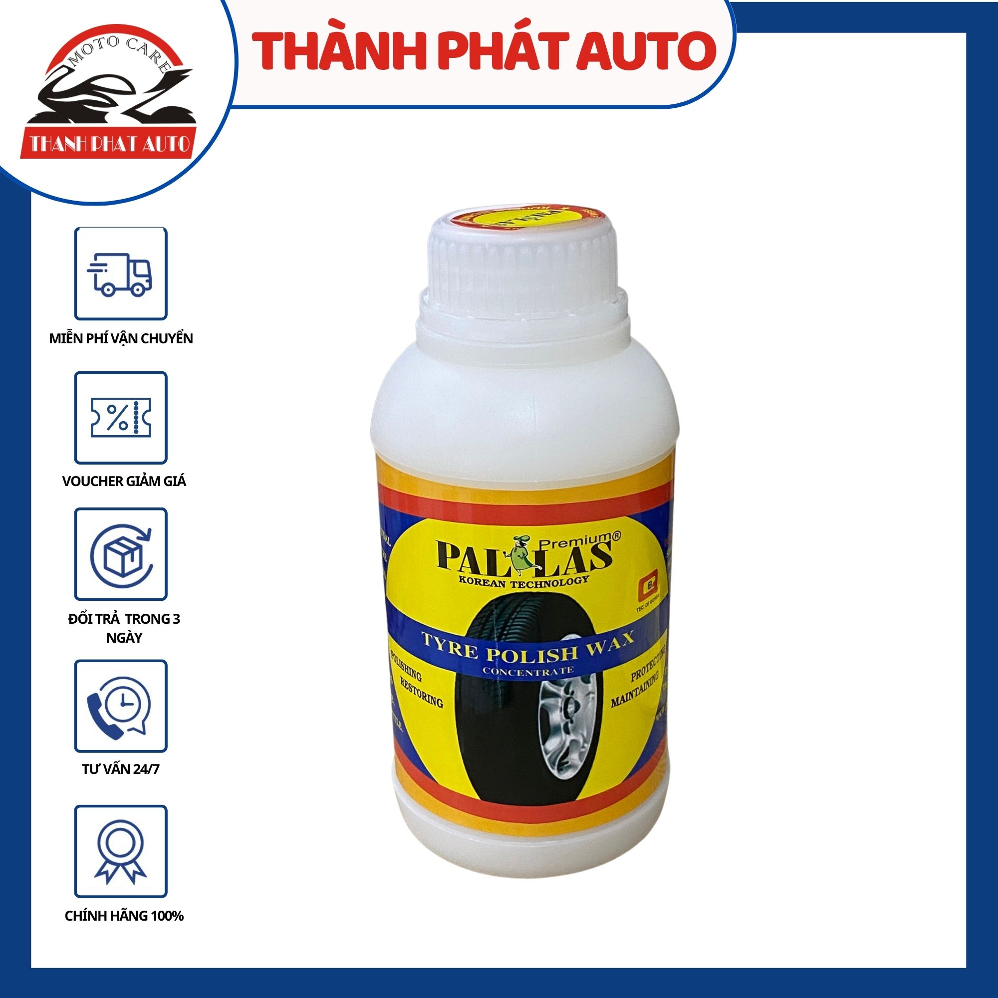 Wax Nano bóng vỏ xe bóng khô như mới pallas 500ml