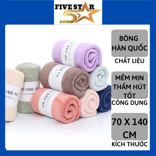 [ LOẠI BÔNG MỀM ]Khăn tắm bông hàn quốc 70 x 140 cm 300g chất khăn bông lông cừu siêu mềm mịn thấm hút nước cực thích hợp cho cả mẹ và bé