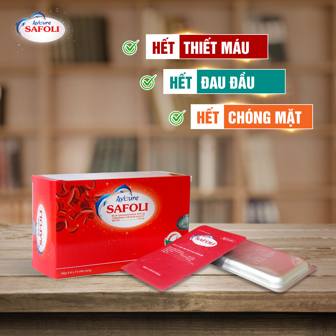 Avisure safoli: bổ sung sắt hữu cơ cho bà bầu, người thiếu máu, không nổi mụn,nóng trong,không táo bón 30 viên
